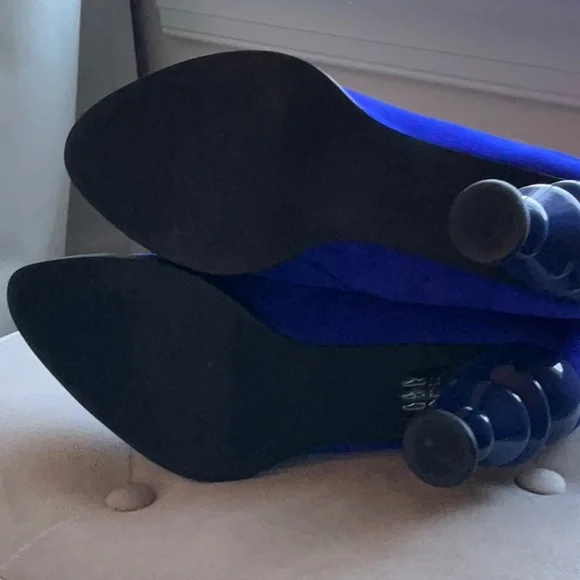 John Fluevog Women's Vibrant Blue Jyoti booties size 9.5 - Picture 9 of 11